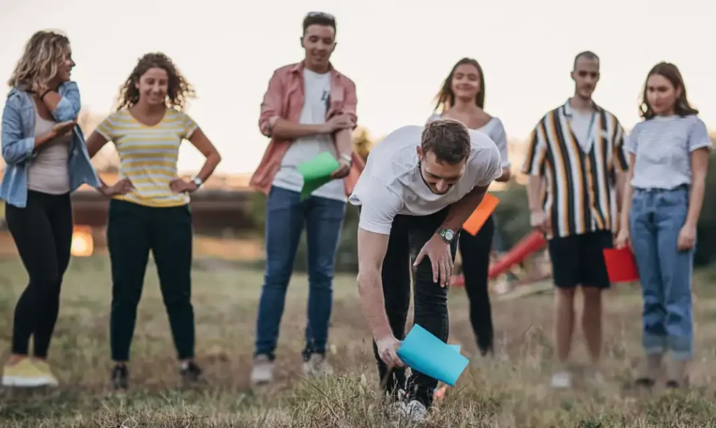 team building activity outdoors